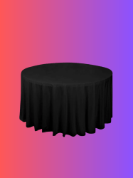 120 Black Round tablecloth
