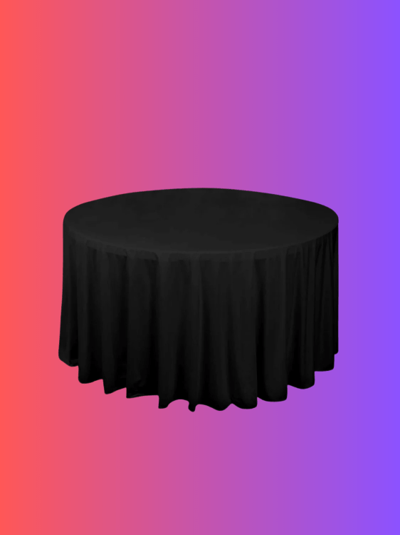 120 Black Round tablecloth